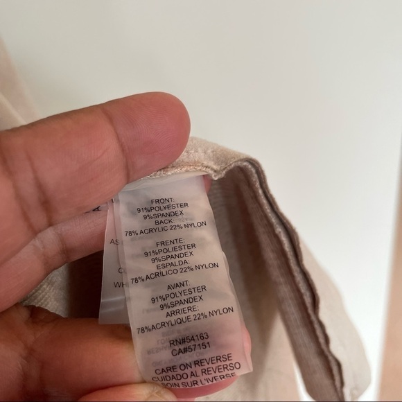 CALVIN Klein Long Waterfall Tan Faux Suede Drape Vest in Small - Picture 11 of 12